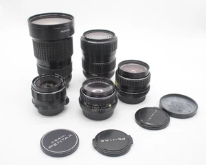 F x5 Vintage Asahi Pentax SMC Lenses Inc. Takumar 28mm 3.5, M 50mm 1.7 etc - Imagen 1 de 13