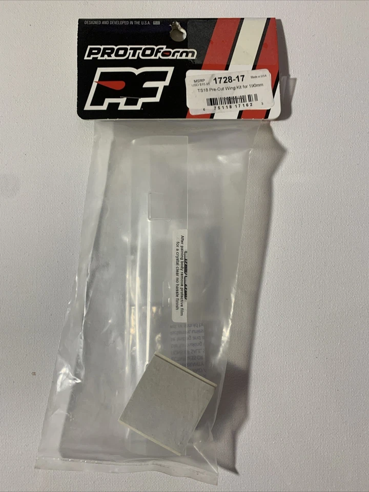 PROTOform TS18 Pre-Cut Wing Kit for 190mm 1728-17 NEW - Image 1 of 4
