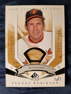 Tarjeta Donruss Legendary Cuts 2004 juego usada Bat Brooks Robinson #14 **(1 de 1)** Foto 1 de 3