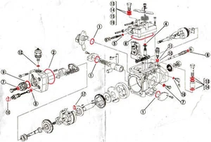 Pompa carburante revisione totale + CD PAJERO - SHOGUN PAJERO DELICA 2.8 & 2.5 TD & L200 - Foto 1 di 3