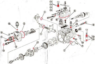 Total Overhaul Fuel Pump + DELICA CD - SHOGUN PAJERO DELICA 2.8 & 2.5 TD & L200 - Image 1 of 3