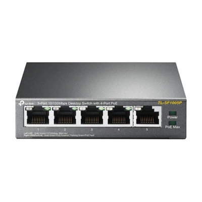TP-Link TL-SF1005P 5-Port 10/100Mbps Desktop Switch with 4-Port PoE - Image 1 of 4