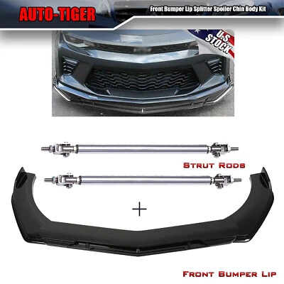 Kit de alerón divisor de parachoques delantero negro brillante para Ford Edge 2007-2021 Foto 1 de 4