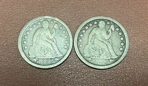 1853 & 1853-O U.S Seated Dimes**** Cover