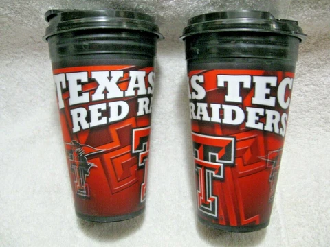 TEXAS TECH RED RAIDERS Officially Licensed Collegiate 16oz Travel Cup 2-Pack!!! Cover
