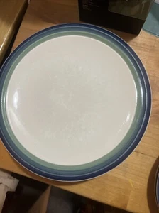 Pfaltzgraff Ocean breeze Plate Vintage USA Stoneware White, Blue, & Green - Picture 1 of 13