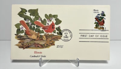 US FDC 1982 Illinois Cardinal & Violet  - Image 1 of 2
