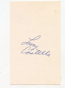 LARRY COSTELLO Signed Index Card 1970 Bucks Nats HOF  Guaranteed Authentic KOA - Picture 1 of 1