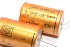 2x Elko-Kondensator ROE EGC Gold, 470 µF / 63 V, Audio Capacitor, DIN 41257, NOS