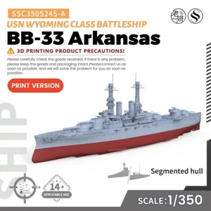 Kit Modelo Militar SSMODEL USN Clase Wyoming Arkansas Acorazado BB-33 Casco Completo - Imagen 1 de 12