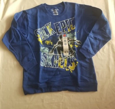 Sudadera Hanes Niño Suaves Azul "Sick Epic Skills" Talla L (10-12) Foto 1 de 4