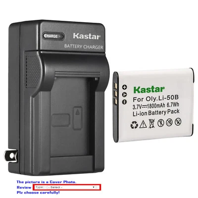 Kastar Battery Wall Charger for Olympus Li-50B LI-50C & Tough TG-620 TG-630 iHS