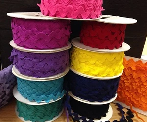 Ric Rac braid poly flat trim dress sewing by metre 2mm -17mm narrow wide  - Picture 1 of 19