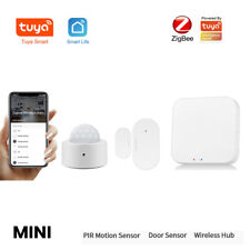 Tuya Zigbee Mini Smart Home Alarm Automation Hub Door Sensor Pir Motion f Alexa