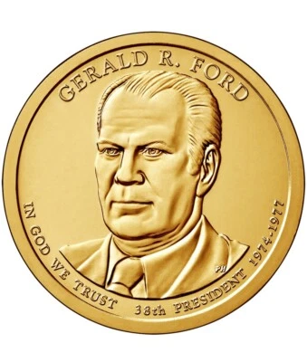 2016 P Gerald R Ford Presidential Dollar. Uncirculated From US Mint roll. - Image 1 of 3