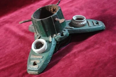 * SOPORTE DE ÁRBOL DE NAVIDAD ANTIGUO DE HIERRO FUNDIDO ILUMINADO PINTURA ORIGINAL AÑOS 40 * Foto 1 de 4