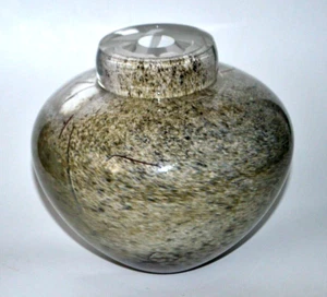VINTAGE RANDI SOLIN ORIGINAL HERRING EMPEROUS BOWL SIGNED ART GLASS BLOWN VASE - Picture 1 of 5
