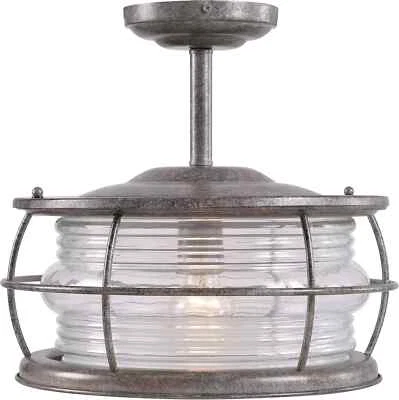 Kenroy 90954FL Baliza 1 Luz Convertible Al ras/Semi Al ras con Acabado Gris Foto 1 de 4