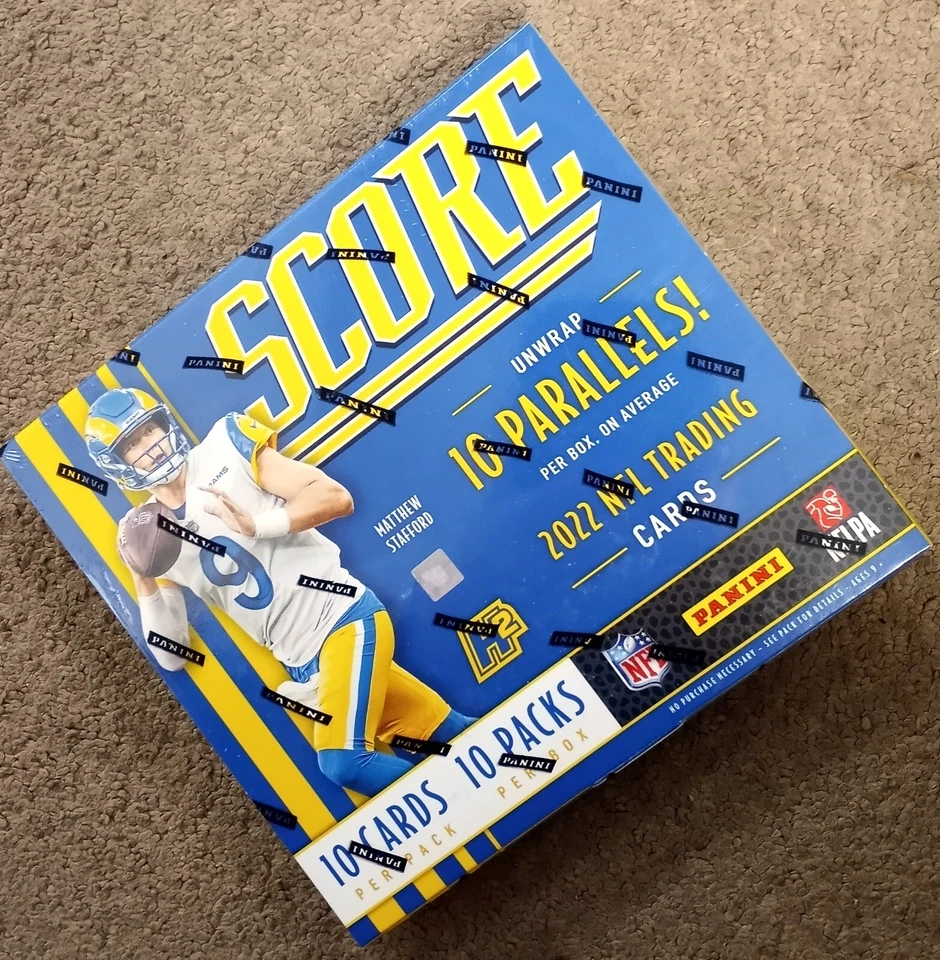 2022 PANINI SCORE H2 FOOTBALL HOBBY 10 PARALLELS PER BOX - Image 1 of 1