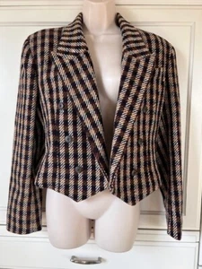 Colours By Alexander NWOT Julian Jacket Sz 8 Blazer 100% Wool VTG Stripes - Picture 1 of 15