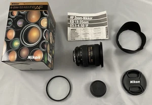 Nikon Nikkor AF 18-35MM/F3.5-4.5 D IF-ED Lens w/Hood & Promaster 77MM UV Filter - Picture 1 of 11