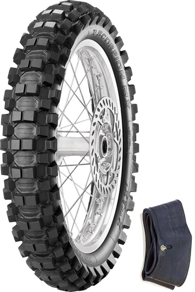 NEUMÁTICO TRASERO PIRELLI SCORPION 100/90-19 + TUBO TODOTERRENO SUCIEDAD EXTRA X MX YAMAHA Foto 1 de 1
