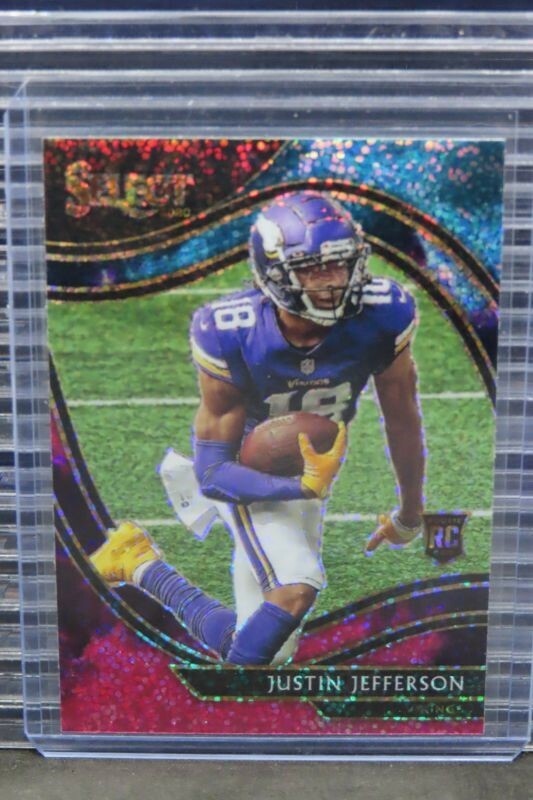 2020 Select Justin Jefferson Field Level Cosmic Prizm Rookie Card RC #361 B752