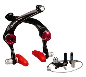 Dia-Compe AD-996 (aka Diatech Hombre) BMX U-brake brake caliper – BLACK/RED - Picture 1 of 2