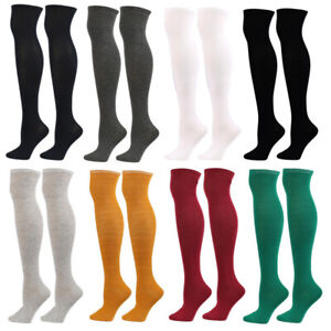 Over the Knee Long Sock Candy Color Thigh High Socks Women  Stocking Soft Socks
