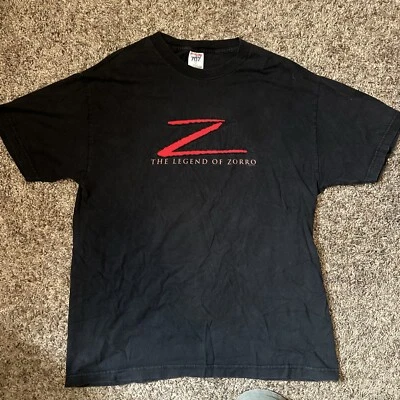 Camisa Promocional Película Y2K La Leyenda del Zorro Grande 2005 Bordada Negra Foto 1 de 4