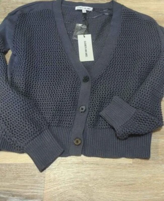 Nuevo Suéter Cárdigan Elizabeth and James XSmall Azul Tejido Abierto Botón Frontal Foto 1 de 4