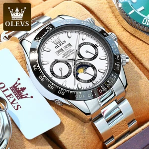 OLEVS Automatic Watches Waterproof Stainless Steel Luminous Month Date Watch - Picture 1 of 11