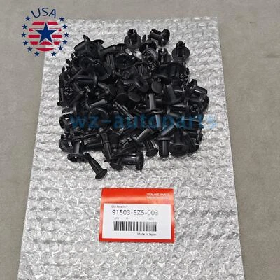 New 50X 10mm Clips Bumper Rivets Retainer Fastener Hood Fender For Honda USA Foto 1 de 4