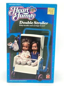 Vintage Heart Family Doppelkinderwagen 1985 Mattel Neu in offener Verpackung Top Zustand - Bild 1 von 11