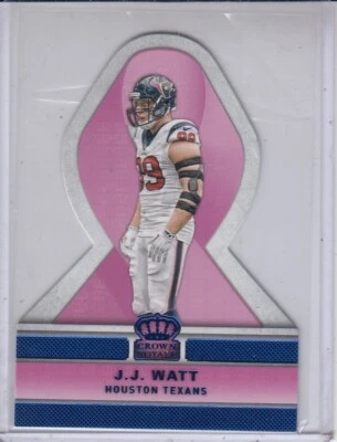 J.J. WATT 2015 Panini Crown Royale Pink Ribbons Blue #PR4 Texans - Image 1 of 2