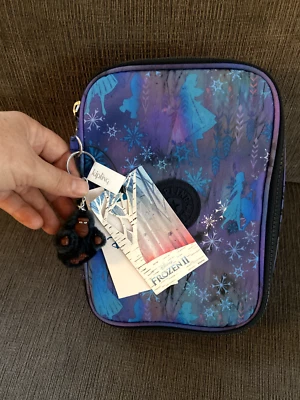 Estojo de maquiagem Kipling Disney's Frozen II 100 canetas estojo de maquiagem Anna Elsa Olaf novo com etiquetas - Imagem 1 de 4