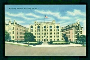 Postcard The Wheeling Hospital in Wheeling West Virginia. F2 - Picture 1 of 2