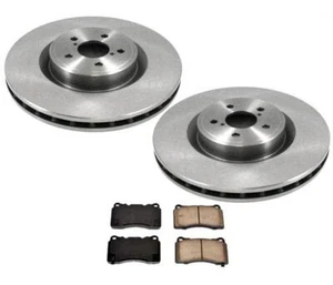 2 Front Brake Rotors & Ceramic Pads fits for 2004 Subaru WRX Sti 2.5L Turbo - Picture 1 of 6