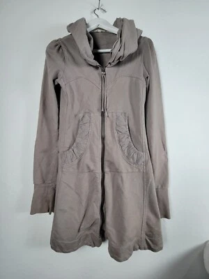 Prairie Underground Long Cloak Hoodie Womens Small Taupe Organic Cotton Pockets - Image 1 of 4