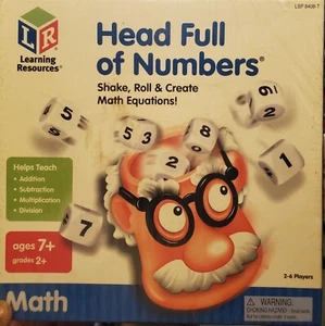 New Factory Sealed Learning Resources Head Full of Numbers Math Game Grade 2 + - Picture 1 of 5