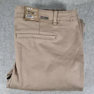 Pantalones BKE Denim Payton Caqui Mujer 36R Ajuste Universal Tiro Medio Corte Bota - Imagen 1 de 12