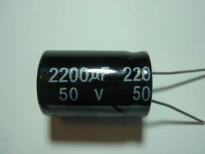 2200uF 50V 105°C ESR=0,04 ELKO radial #19-304 - Picture 1 of 1