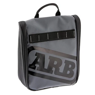 ARB 4x4 Accessories Toiletries Bag Charcoal w/ Red Highlights & Mesh Pockets Foto 1 de 4