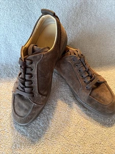 Christian Louboutin Rantulow Orlato Suede Arabica Brown 45 - Picture 1 of 13
