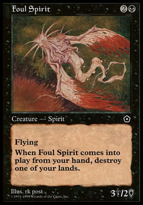 Foul Spirit - Medium Play MTG Portal Second Age - Image 1 of 1