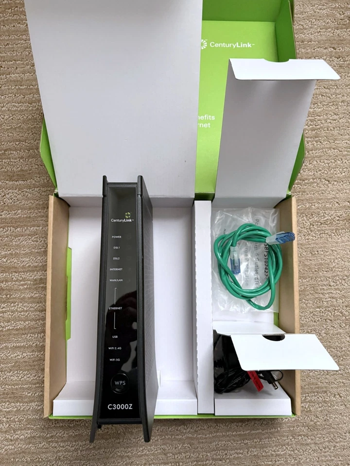 CenturyLink C3000Z Zyxel Bonded 2.4 & 5ghz Wireless WiFi Modem Router - Image 1 of 4