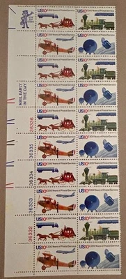 Sc #1572-75 US Postal Service Bicentennial, 1975 10¢ US 20 Block, MNH, OG, VF/XF - Image 1 of 2