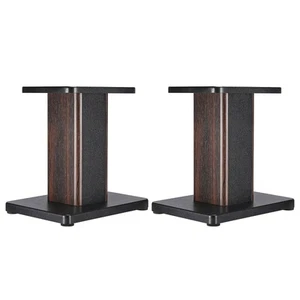 1 Pair 11.8 Inch (30cm) Wood Grain Speaker Stand Hollowed Stand - Picture 1 of 7