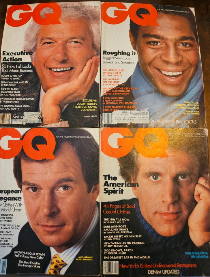 GQ Gentlemen's Quarterly Magazine, Aug, Sept,  Oct and Nov 1984 - Image 1 of 1