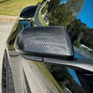 Dry Carbon Fiber Add-on Side Mirror Cover for Ford Mustang 24-25 w/ Turn Light - Picture 1 of 7